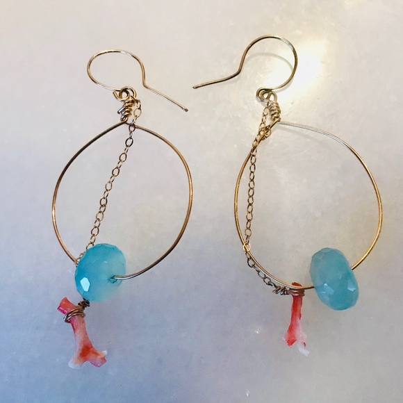 handmade coral earrings - Picture 1 of 1